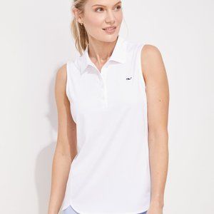 Vineyard Vines Women's Sleeveless Solid Jersey Polo